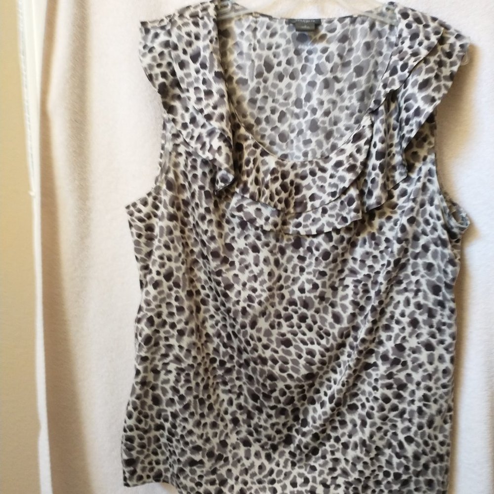 Ann Taylor Ruffle Neck Dress Tank